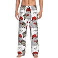 thumbnail image 1 of Bixox Men's Rabbit And Hedgehog Patterned Pajama Pants with Pockets Lounge Clothes for Home, 1 of 5
