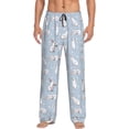 thumbnail image 1 of Bixox Men's Rabbit Is Eating Carrots Patterned Pajama Pants with Pockets Lounge Clothes for Home, 1 of 5