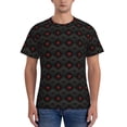 thumbnail image 1 of Bixox Men's Red Poker Printed Short Sleeve Skinny Athletic T-Shirt, 1 of 6