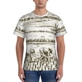 thumbnail image 1 of Bixox Men's Rice Harvest Printed Short Sleeve Skinny Athletic T-Shirt, 1 of 6
