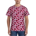 thumbnail image 1 of Bixox Men's Rose Flowers Printed Short Sleeve Skinny Athletic T-Shirt, 1 of 6