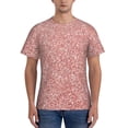 thumbnail image 1 of Bixox Men's Rose Gold Glitter Printed Short Sleeve Skinny Athletic T-Shirt, 1 of 6
