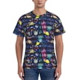 thumbnail image 1 of Bixox Men's Sea Inhabitans and Herb Printed Short Sleeve Skinny Athletic T-Shirt, 1 of 6