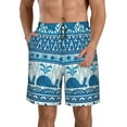 thumbnail image 1 of Bixox Men's Sea Underwater Animals printing Casual Classic Fit Short Summer Beach Shorts, 1 of 6