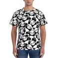 thumbnail image 1 of Bixox Men's Seamless Pattern Cute Panda Printed Short Sleeve Skinny Athletic T-Shirt, 1 of 6