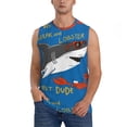 thumbnail image 1 of Bixox Men's Shark With Sunglasses and Lobste Printed Shirt Sleeveless Fitness Tank Top-XX-Large, 1 of 7