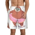 thumbnail image 1 of Bixox Men's Sloth with Donuts1 printing Casual Classic Fit Short Summer Beach Shorts, 1 of 6