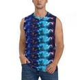 thumbnail image 1 of Bixox Men's Space Galaxies Printed Shirt Sleeveless Fitness Tank Top-Small, 1 of 7