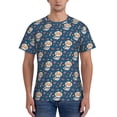 thumbnail image 1 of Bixox Men's Space Puppy Printed Short Sleeve Skinny Athletic T-Shirt, 1 of 6