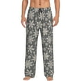 thumbnail image 1 of Bixox Men's Sparkling Snowflakes Patterned Pajama Pants with Pockets Lounge Clothes for Home, 1 of 5