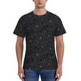 thumbnail image 1 of Bixox Men's Spider Web Black Printed Short Sleeve Skinny Athletic T-Shirt, 1 of 6