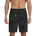 thumbnail image 1 of Bixox Men's Spider Web Black printed lightweight casual shorts, soft sleep shorts with pockets., 1 of 7