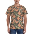 thumbnail image 1 of Bixox Men's Squirrel And Nuts Printed Short Sleeve Skinny Athletic T-Shirt, 1 of 6