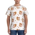 thumbnail image 1 of Bixox Men's Squirrel Giving A Gift Printed Short Sleeve Skinny Athletic T-Shirt, 1 of 6