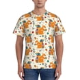 thumbnail image 1 of Bixox Men's Squirrel With Colorful Tail Printed Short Sleeve Skinny Athletic T-Shirt, 1 of 6