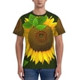 thumbnail image 1 of Bixox Men's Sunflower3 Printed Short Sleeve Skinny Athletic T-Shirt, 1 of 6