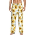 thumbnail image 1 of Bixox Men's Sunflowers Patterned Pajama Pants with Pockets Lounge Clothes for Home, 1 of 5