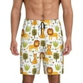 thumbnail image 1 of Bixox Men's Tiger Lion printed lightweight casual shorts, soft sleep shorts with pockets., 1 of 5
