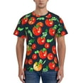 thumbnail image 1 of Bixox Men's Tomatoes Printed Short Sleeve Skinny Athletic T-Shirt, 1 of 6