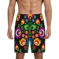 Bixox Men's Traditional Floral Polish printed lightweight casual shorts