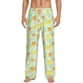 thumbnail image 1 of Bixox Men's Tree Palms Lemon Patterned Pajama Pants with Pockets Lounge Clothes for Home, 1 of 5
