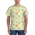 thumbnail image 1 of Bixox Men's Tree Palms Lemon Printed Short Sleeve Skinny Athletic T-Shirt, 1 of 6