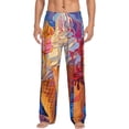 thumbnail image 1 of Bixox Men's Trio Of Dripping Cones Patterned Pajama Pants with Pockets Lounge Clothes for Home, 1 of 5