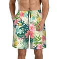 thumbnail image 1 of Bixox Men's Tropical Flowers printing Casual Classic Fit Short Summer Beach Shorts, 1 of 6