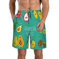 thumbnail image 1 of Bixox Men's Tropical Fruit printing Casual Classic Fit Short Summer Beach Shorts, 1 of 6