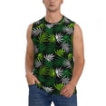 thumbnail image 1 of Bixox Men's Tropical Leaves1 Printed Shirt Sleeveless Fitness Tank Top-Large, 1 of 7