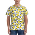 thumbnail image 1 of Bixox Men's Tropical Lemon Printed Short Sleeve Skinny Athletic T-Shirt, 1 of 6