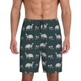 thumbnail image 1 of Bixox Men's Turtle Chrysanthemum printed lightweight casual shorts, soft sleep shorts with pockets., 1 of 1