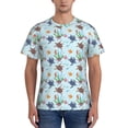 thumbnail image 1 of Bixox Men's Turtle Printed Short Sleeve Skinny Athletic T-Shirt, 1 of 6