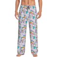 thumbnail image 1 of Bixox Men's Unicorn DoingYoga Patterned Pajama Pants with Pockets Lounge Clothes for Home, 1 of 5
