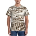 thumbnail image 1 of Bixox Men's Vineyard Landscape 1 Printed Short Sleeve Skinny Athletic T-Shirt, 1 of 6