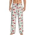 thumbnail image 1 of Bixox Men's Vintage Christmas Reindeer Patterned Pajama Pants with Pockets Lounge Clothes for Home, 1 of 5