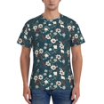 thumbnail image 1 of Bixox Men's Vintage Floral Printed Short Sleeve Skinny Athletic T-Shirt, 1 of 6