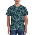 thumbnail image 1 of Bixox Men's Vintage Floral Printed Short Sleeve Skinny Athletic T-Shirt, 1 of 6