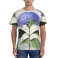 thumbnail image 1 of Bixox Men's Vintage Flower Printed Short Sleeve Skinny Athletic T-Shirt, 1 of 6