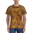 thumbnail image 1 of Bixox Men's Vintage Map Printed Short Sleeve Skinny Athletic T-Shirt, 1 of 6