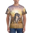 thumbnail image 1 of Bixox Men's Vintage Wildlife Protection Printed Short Sleeve Skinny Athletic T-Shirt, 1 of 6