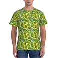 thumbnail image 1 of Bixox Men's Watercolor Kiwi Fruits Summer Printed Short Sleeve Skinny Athletic T-Shirt, 1 of 6