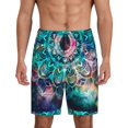 Bixox Men's Watercolor Mandala printed lightweight casual shorts, soft