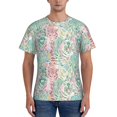 thumbnail image 1 of Bixox Men's Watercolor Tiger Printed Short Sleeve Skinny Athletic T-Shirt, 1 of 6