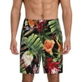 Bixox Men's Watercolor Tropical Flowers printed lightweight casual