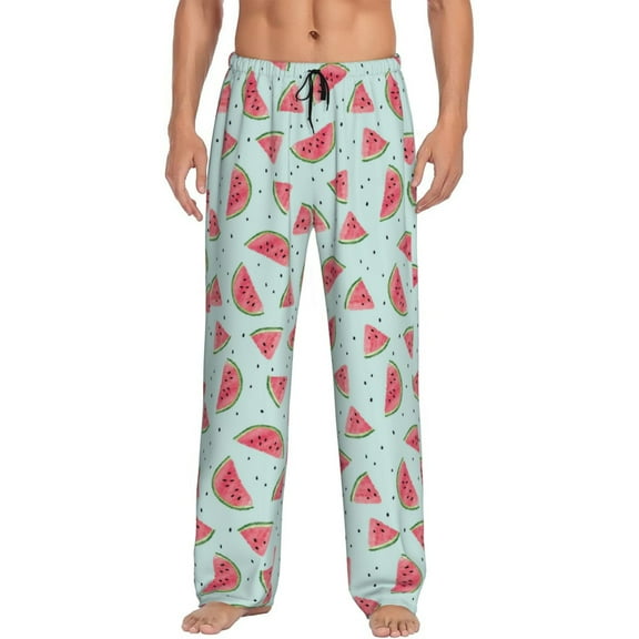 Bixox Men's Watermelon Patterned Pajama Pants with Pockets Lounge Clothes for Home