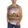 thumbnail image 1 of Bixox Men's Wildlife Protection Printed Shirt Sleeveless Fitness Tank Top-Large, 1 of 7