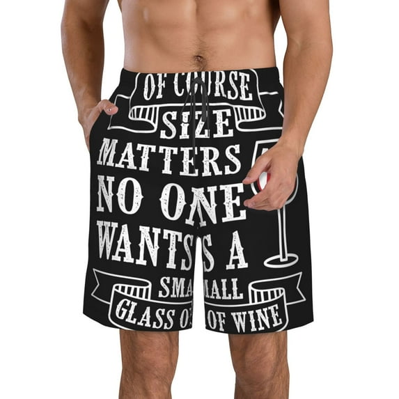 Bixox Men's Wine Funny printing Casual Classic Fit Short Summer Beach Shorts