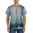 thumbnail image 1 of Bixox Men's Winter Rabbit Printed Short Sleeve Skinny Athletic T-Shirt, 1 of 6