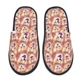 thumbnail image 1 of Bixox Men's Women's Corgi Head with Floal Patterned Plush House Slippers, Memory Foam Slippers, Indoor and Outdoor Warm Plush Bedroom Shoes, Soft Flat Sole, Comfortable and Non-slip, 1 of 5